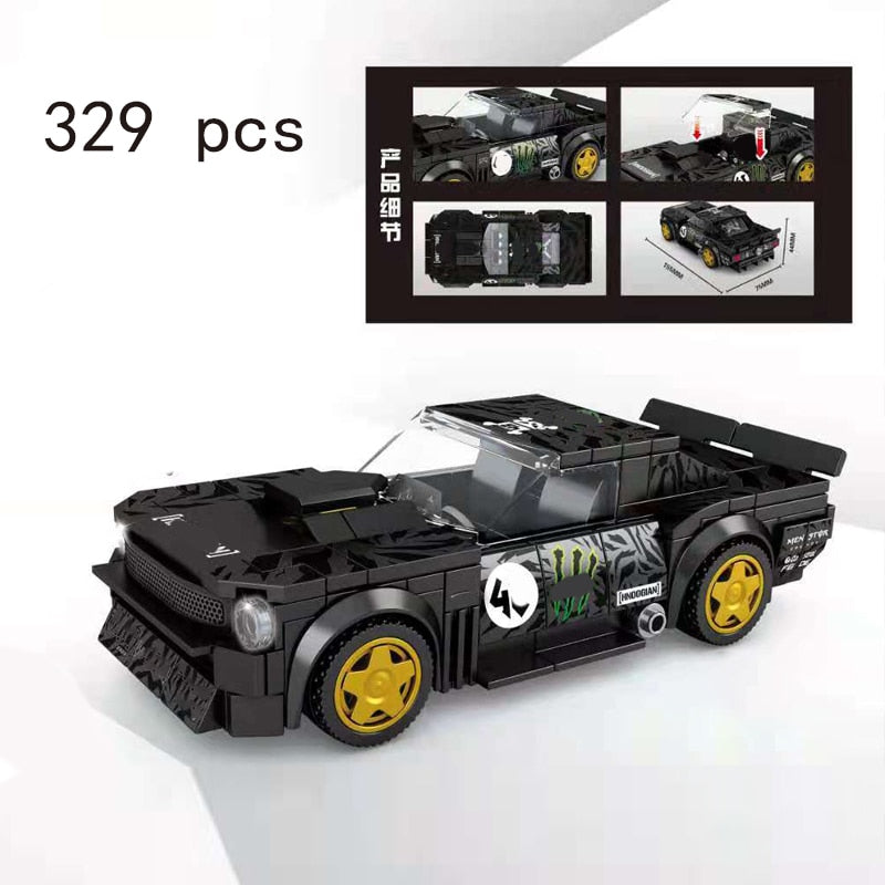 Racing Car City Speed Champions Sports Model Building Blocks DIY Bricks Kids Toy Classic Rally Super Racers Vehicle f1 technique