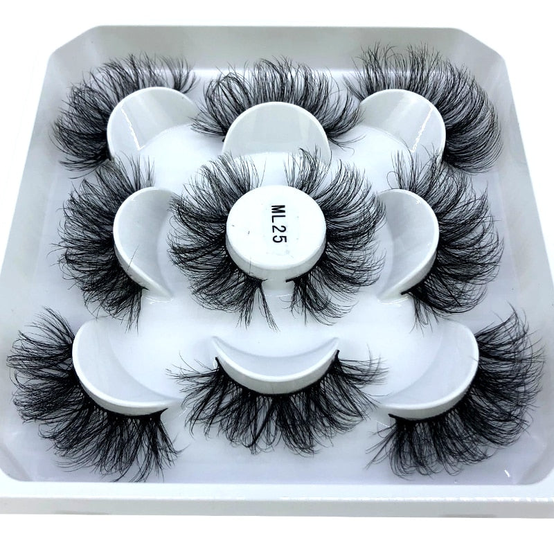 2022 New 5 pairs natural false eyelashes fake lashes long makeup 3d mink lashes eyelash extension mink eyelashes short eyelashes