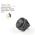5/10Pcs Diameter 16.5mm 3A/250VAC Round Boat Rocker Switch KCD1-105 On-Off Snap SPST Black 2Pin Power Switch Push Button Switch