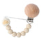 Baby Pacifier Chain Wooden Handmade Chain Silicone Wooden Plastic Clip  Baby Nipple Clips Teether Necklace baby Chew accessories