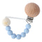 Baby Pacifier Chain Wooden Handmade Chain Silicone Wooden Plastic Clip  Baby Nipple Clips Teether Necklace baby Chew accessories