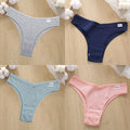 4PCS/Set Cotton Panties Women&#39;s Panties FINETOO Sexy Female Underpants Low Waist Underwear Women Pantys Lingerie M-XL