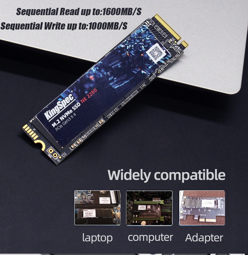 KingSpec M.2 PCI-e NVMe SSD 120GB 240GB 1TB Solid State Disk SSD M2 PCIe Internal 2280 Hard Drive HDD for Laptop Tablets Desktop