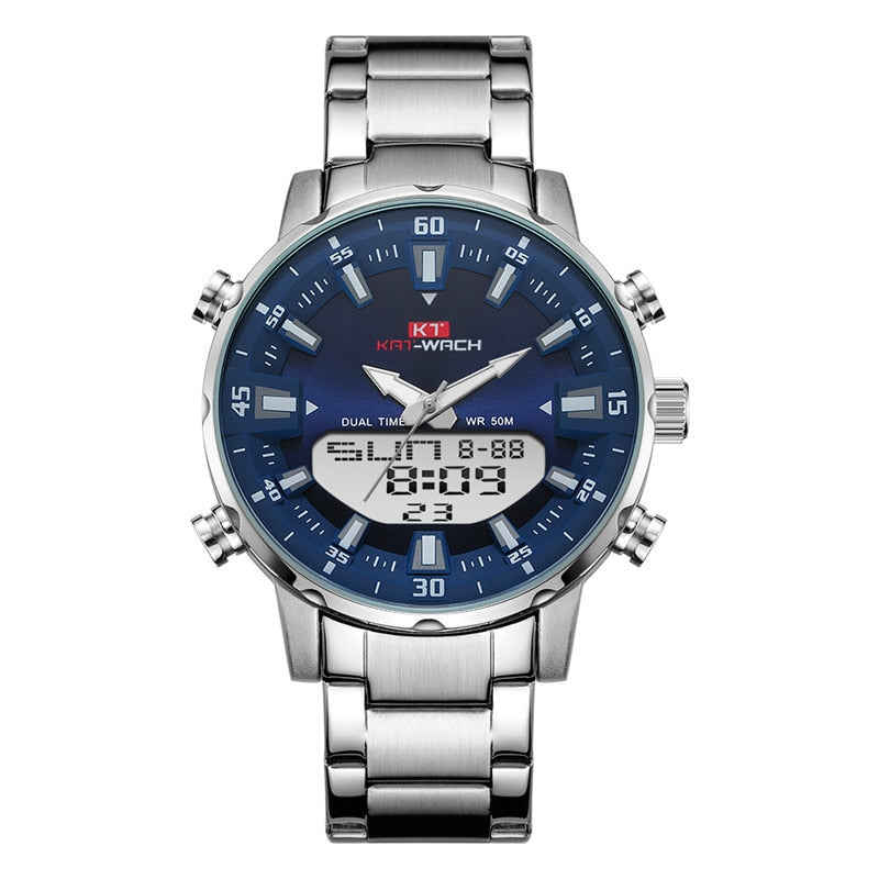 KAT-WACH Watch Male 2022 Sports Digital Watches Men Waterproof Steel Military Quartz Watch For Men Wristwatch Relogio Masculino