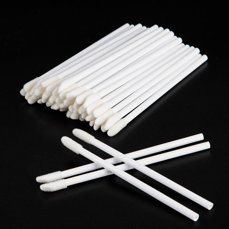 50Pcs Disposable Lip Brush Eyelash Brushes Crystal Lashes Micro Brushes Eyelash Extension Applicator Cleaner Beauty Makeup Tools