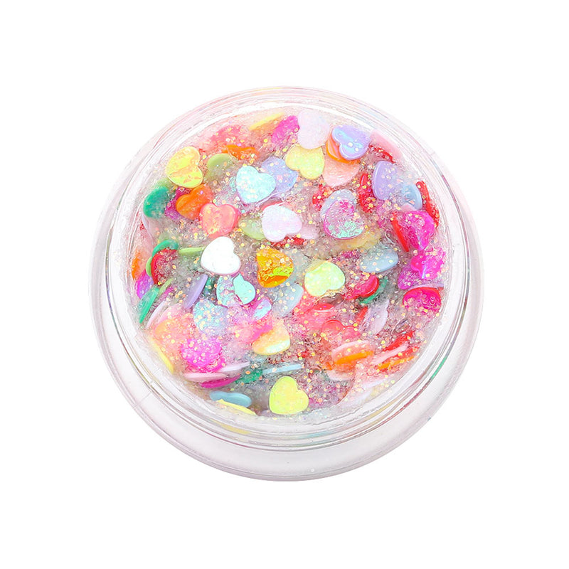 1Pcs Glitter Glam Eye Sparkly Glitter Hair Shimmer Gel Flash Heart Loose Sequins Glitter Eyeshadow Party Face Body Decoration