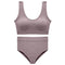 CINOON Sexy Seamless Tops Set High Waist Panties Women Wireless Underwear Suit Soft Padded Bras Set Backless Bralette Lingerie