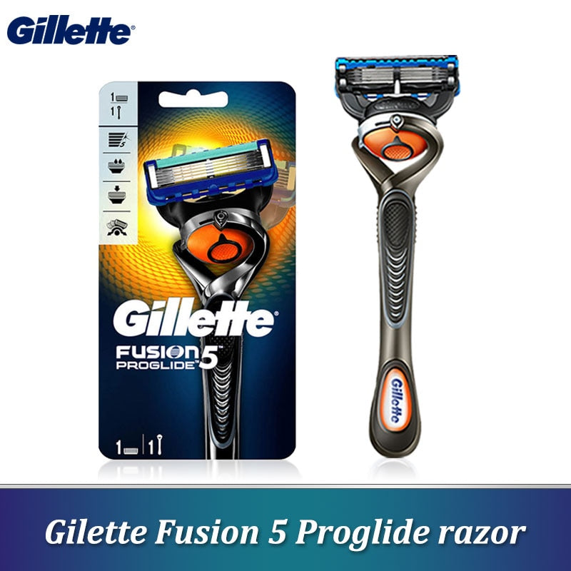 Safety Razor Gillette Fusion 5 Proglide Straight Shaver For Men Shaving Machine With Blades Shave Cassettes For Beard Shavette