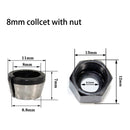 LAVIE 2 pcs set 6mm or 6.35mm or 8mm collet chuck with nut Engraving Trimming Machine Electric Router Milling Cutter Accessories