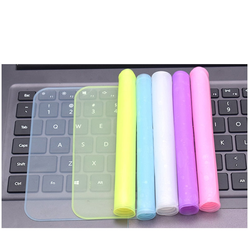 Universal Laptop Cover Keyboard Skin Dustproof Waterproof Soft Silicone Protector Generic for Macbook 12-14 inch and 15-17 inch