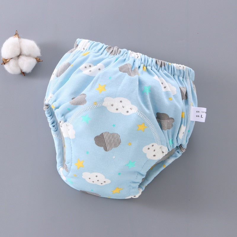 Hot 6 Layer Waterproof Reusable Cotton Baby Training Pants Infant Short Underwear Cloth Baby Diaper Nappies Panties for Children