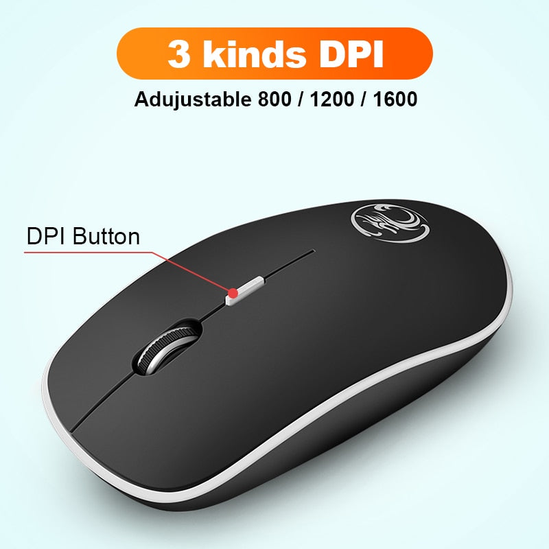 iMice Wireless Mouse Silent Computer Mouse 1600 DPI Ergonomic Mause Noiseless Sound USB PC Mice Mute Wireless Mice for Laptop
