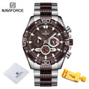 NAVIFORCE Watches For Men 2022 Luxury Original Classic Quartz Clock Analog Chronograph Sports Waterproof Steel Band Wrist Watch