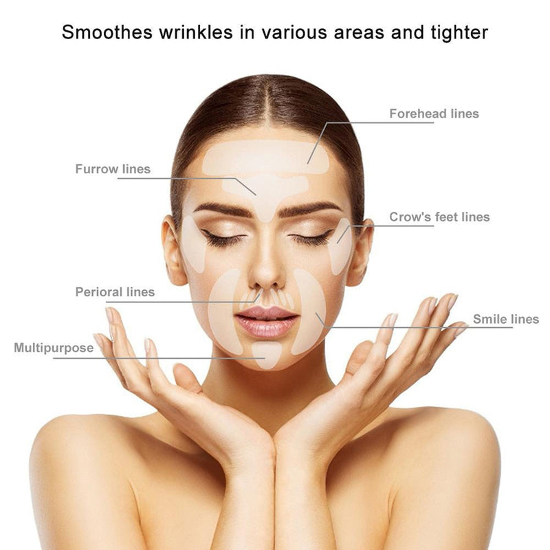 16Pcs Reusable Silicone Anti-wrinkle Face Forehead Cheek Chin Sticker Face Eye Patches Wrinkle Removal Face Lifting Beauty Tools