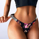 Shiny Rhinestone Thong Women Low Waist Panties Sexy Underwear Ladies Briefs Lingere Panty Underware Womens Lingerie Thongs
