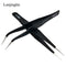 1PC Stainless Steel Straight and Curved Eyelashes Tweezers Eyelash Extension Tweezers Makeup Tools for False Eyelashes
