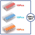 (30&amp;50Pieces) Lever Nuts-3 New style compact Splicing Connectors Quick Disconnect Wire Connectors AWG 24-12