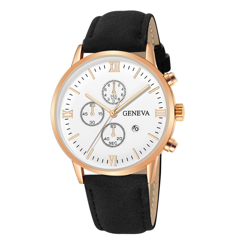 2022 Men Casual Sport Watches Geneva Leather Band Calendar Quartz Watch Clearance Sale Dropshipping Reloj Hombre Erkek Kol Saati