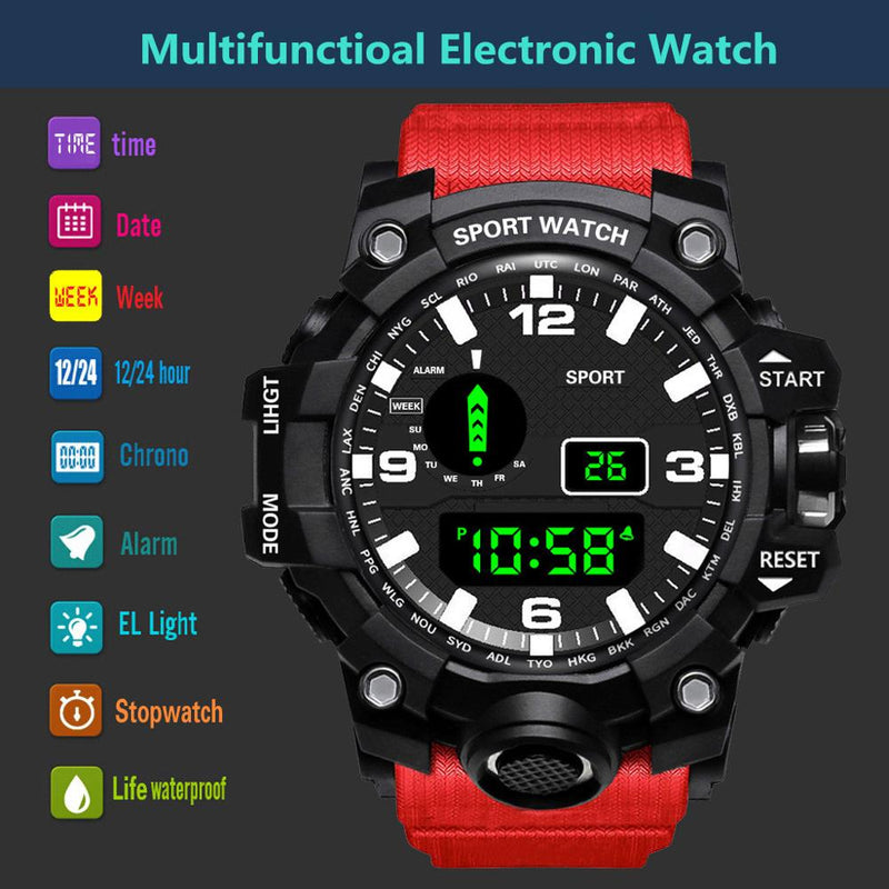New Fashion Sport Watches For Men Luxury LED Digital Watch Gifts For Male Military Fitness Waterproof Watch Reloj Lujo Hombre