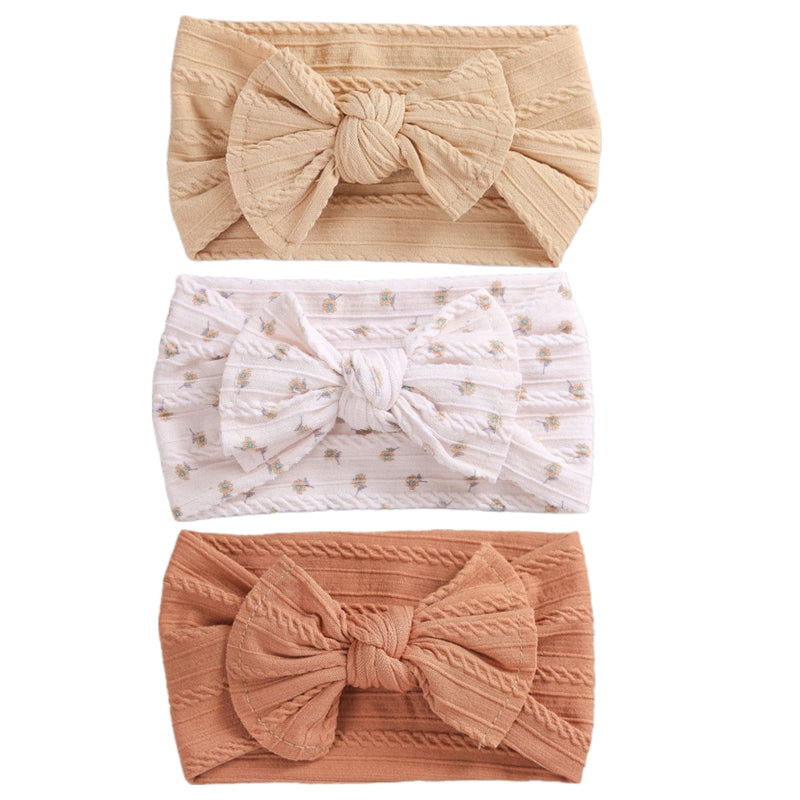 3pcs/lot Cable Knit Baby Girl Headband Bandeau Bebe Nylon Headbands for Newborn Girls Elastic Hair Band Baby Hair Accessories