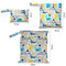 Baby Diaper Bag Cartoon Print Waterproof Wet Dry Nappy Zipper Handbag Stroller Carry Pack Travel Outdoor Wet Diaper Storage Bags