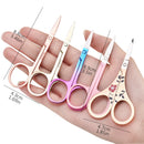 Eyebrow Scissors Stainless Steel Nail Tools Eyebrow Nose Eyelash Scissors Multifunctional Facial Hair Trimmer Makeup Beauty Tool