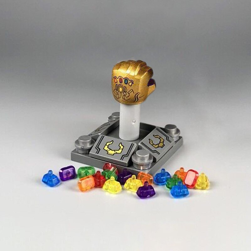 Single MOC Super Heroes Figures Accessories Model Bricks Kits Infinite Gloves Energy Gems Building Blocks DIY Toys For Children