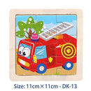 11X11CM Kids Wooden Puzzle Toy Vehicle Animal Jigsaw Cartoon Animal Traffic Tangram Toys Educational Toys Puzzles for Kids Gifts