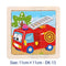11X11CM Kids Wooden Puzzle Toy Vehicle Animal Jigsaw Cartoon Animal Traffic Tangram Toys Educational Toys Puzzles for Kids Gifts