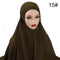 Muslim Chiffon Scarf For Women Fashion Veil Instant Hijab Wrap Headscarf Islam Solid Color Cap Musulman Wrap Scarves 25 Colors
