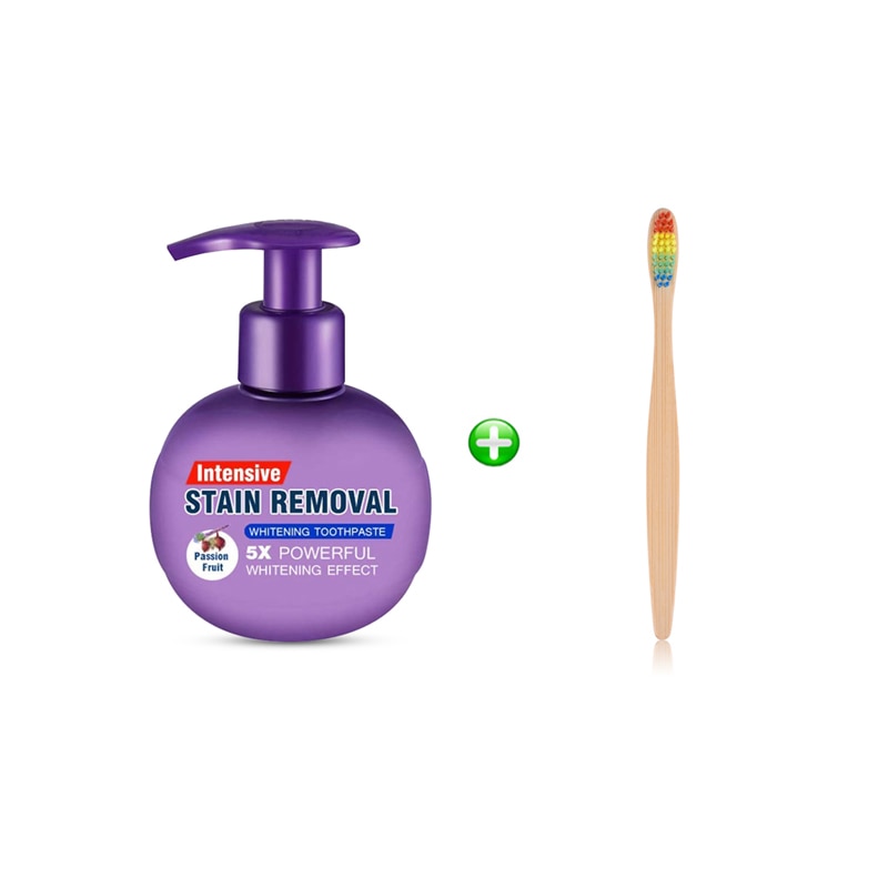 Teeth Whitening Soda Toothpaste Cleaning Stain Removal Fight Bleeding Gums Baking Dental Oral Care Bamboo Electric Toothbrush