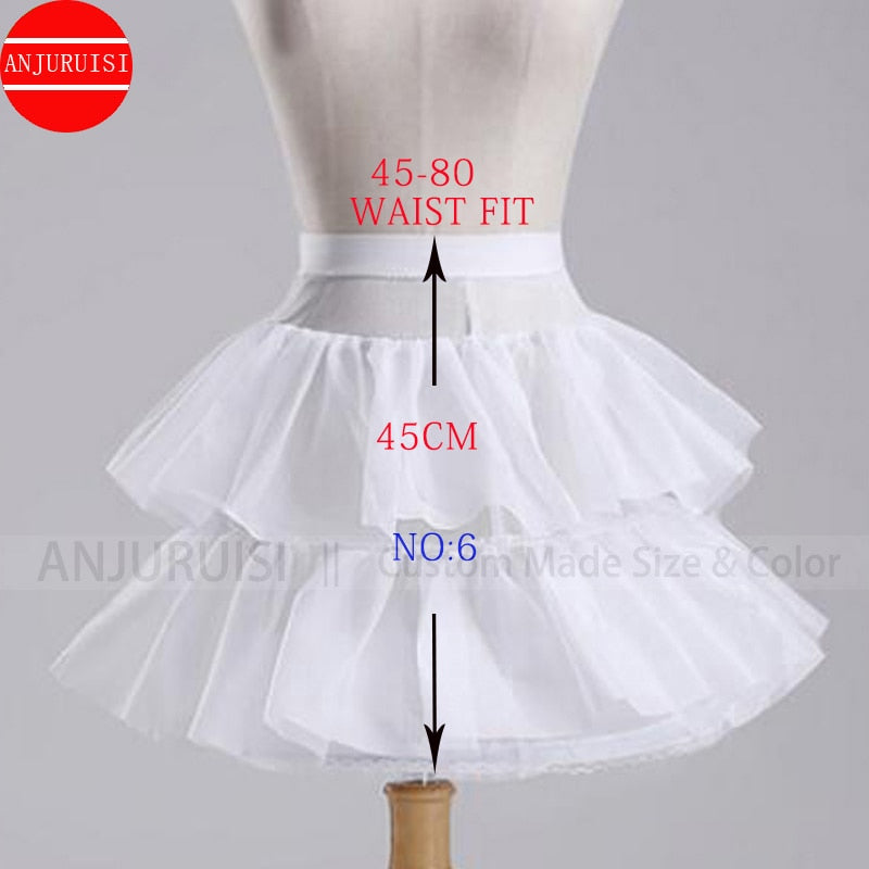 Flower Girls Petticoat Underskirt Cosplay Party Short Dress Jupon Enfant Fille Lolita Ballet Tutu Skirt Enaguas Sottogonna Mini