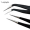 1PC Stainless Steel Straight and Curved Eyelashes Tweezers Eyelash Extension Tweezers Makeup Tools for False Eyelashes