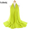 Muslim 2021 New Chiffon Hijab Scarf Women Solid Color Soft Long Shawls and Wraps Islamic Head Scarves Fashion turbante mujer