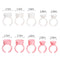 100pcs Disposable Ring Caps Microblading Tattoo Ink Cup For Permanent Pigment Holder Rings Accessories Makeup Tattoo Tools