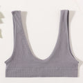 Sexy Seamless Bra Wire Free Brassiere Rib Bralette Women&#39;s Plunge Underwear Top Female Comfy Lingerie Small Breasts Intimates
