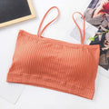 Fashion Women Sling Tube Top Sexy Bra Top Breathable Chest Pad Wearing Underwear Seamless Ice Silk Breast Wrap Lingerie Female