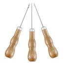 3PCS/SET Wooden Handle Sewing Awl Hand Stitcher Leathe Punch Tool DIY Shoe Repair Hook Tool Leather accessories