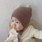 Winter Spring  Crochet Baby Hat Soft Pompom Infant Toddler Cap Beanie Solid Color Kids Knitted Warm Bonnet Hat