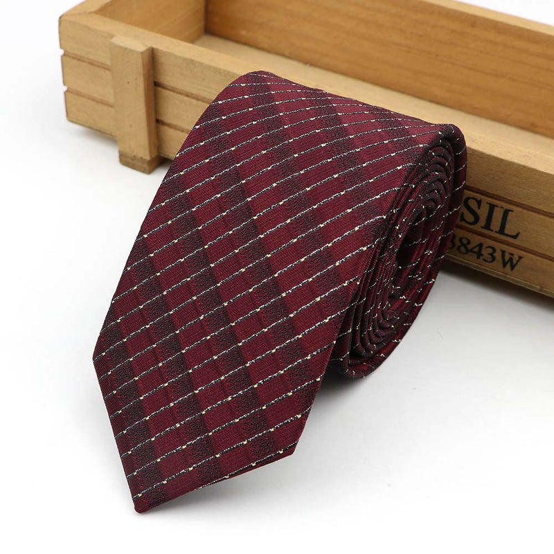 61 Colors Jacquard Striped Plaid Paisley Necktie 6cm Polyester Male Narrow Tie Skinny Tuxedo Suit Shirt Gift For Men Accessory