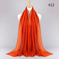 2021 NEW Flocked Bubble Cotton Scarf Hijabs For Muslim Women Soild Color Breathable Islamic Headscarf Arab Head Scarves