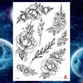 Girls Bracelet Chains Rose Tattoo Stickers Butterfly Body Arm Totem Tattoos Temporary Women Wrist Sexy Black Fake Tatoos