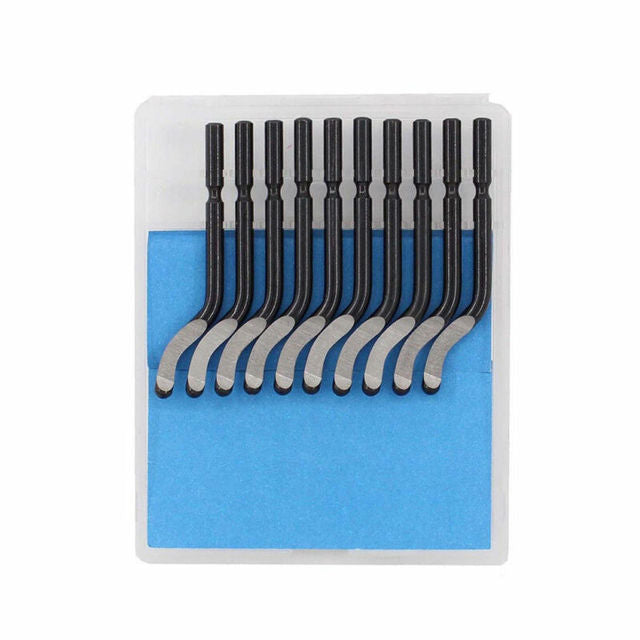 Handle Burr Metal Repair Deburring Tool Kit 10pc Router Bit Rotary Deburr Blades Remover Hand DeburRed for Wood Plastic