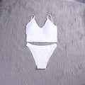 ATHVOTAR 2PCS Bra Sets Seamless Underwear Set Ribbed Bra Top Low-Waist Women Panties Female Bralette Lingerie New