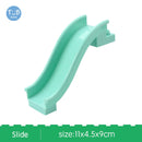 Blocks Amusement Park Accessory Slide Ladder Swing Seesaw Carousel Big Large-particle City Building Children&