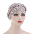 Cotton print muslim turban scarf for women islamic inner hijab caps Arab wrap head scarves femme musulman turbante mujer