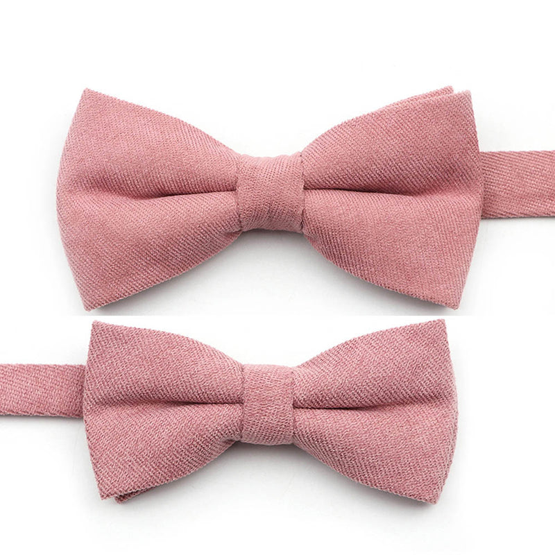 NEW Macarons Solid Color Men Bow Tie Super Soft Suede Classic Shirts Bowtie Bowknot Adult Child Butterfly Cravats For Wedding