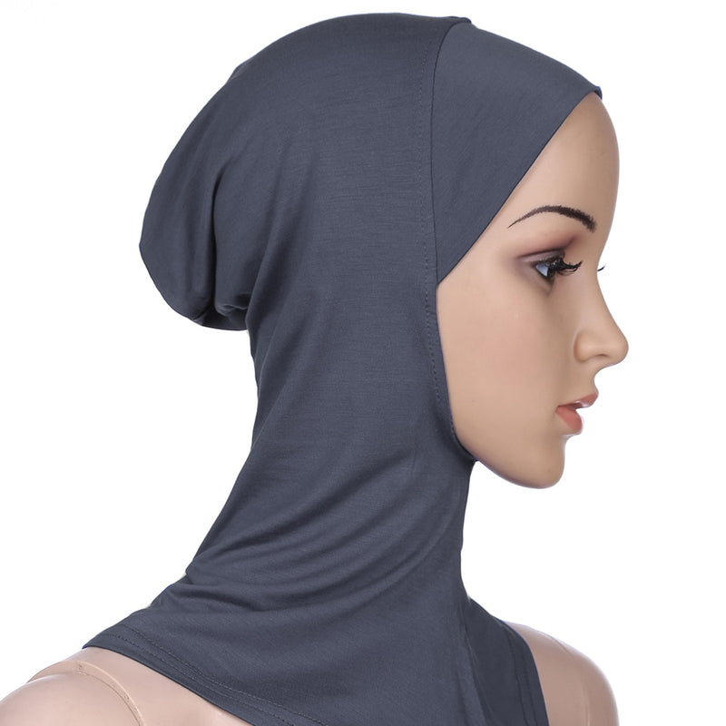 Muslim Underscarf Women Modal Hijab Cap Adjustable Muslim Stretchy Turban Full Cover Shawl Cap Full Neck Coverage for Lady