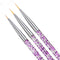 3PCS/Set Professional Liner Painting Pen Nail Art Brush Nail Art UV Gel Brush Pen Art Salon Home Use Gel Nail Brush Durable New