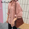 Beiyingni 2022 Spring Autumn Women Shirts White Plain Loose Oversized Blouses Female Tops Loose BF Korean Style Blusas Pockets